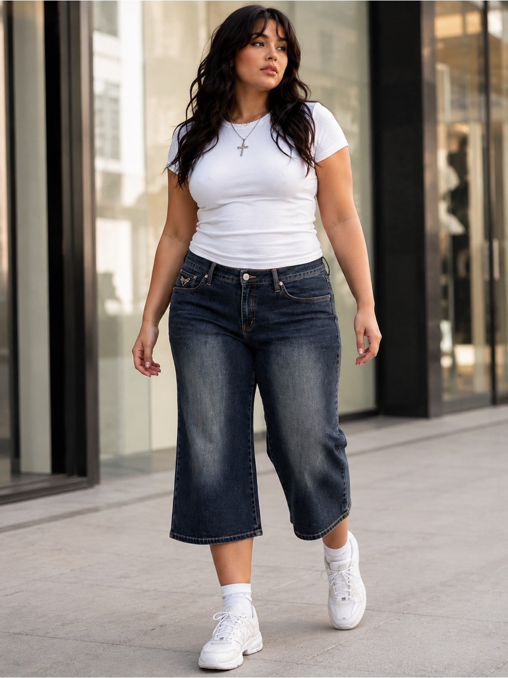 Angels Y2K Bootcut Capri Jeans Womens Plus Size 20 Stretch Denim Blue
